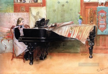 Skalorna Playing Scales Carl Larsson Oil Paintings